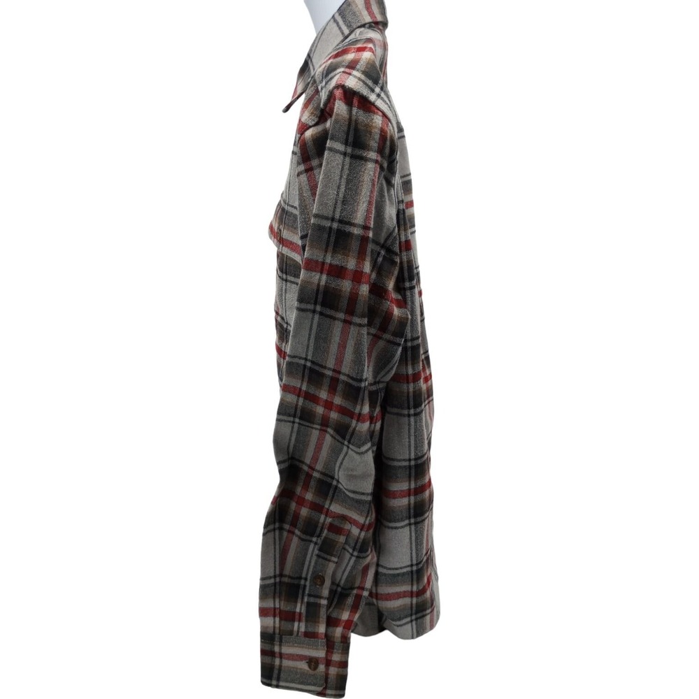 Carhartt Flannel Shirt Men's size M Red White Plaid 100% Cotton Original Fit - Picture 3 of 14